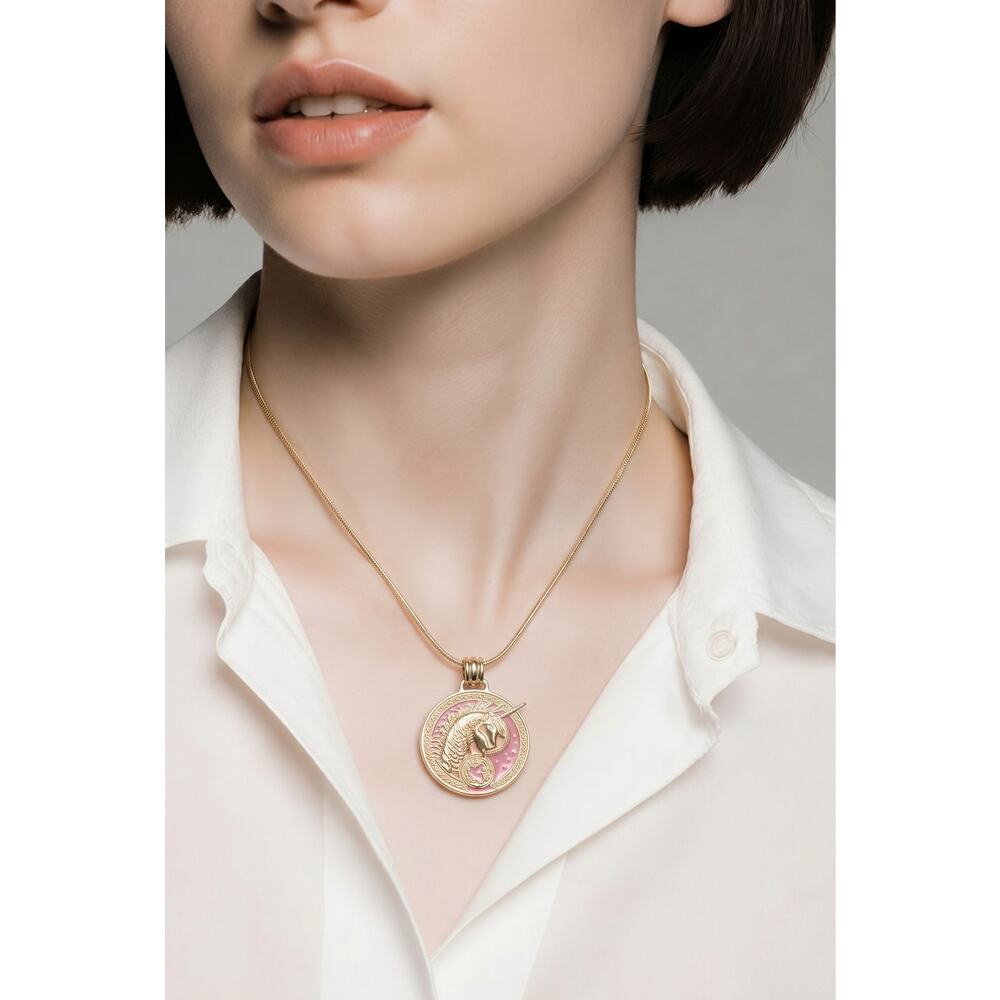 Sterling Silver Unicorn Horse Pendant Necklace